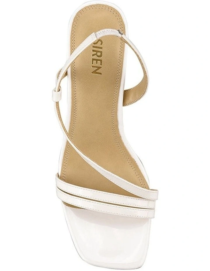 Kamino Sandals Chalk Patent Heeled in White