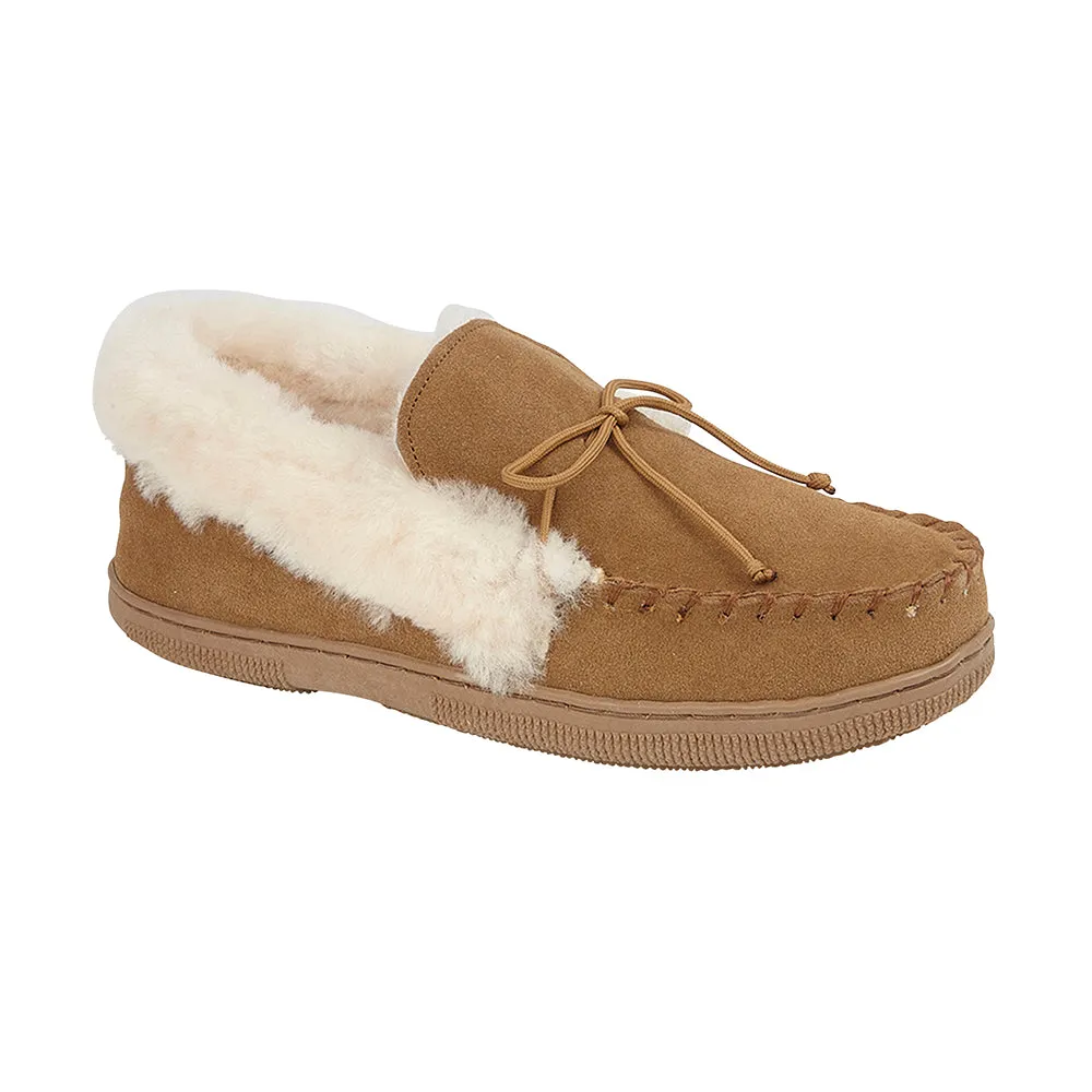 KELLY Womens Sheepskin Moccasin Slippers