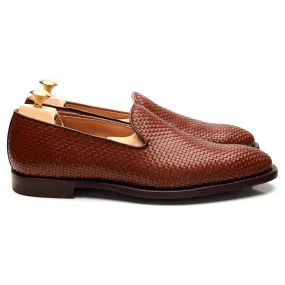 'Kensington 2' Tan Brown Leather Woven Loafers UK 8 E