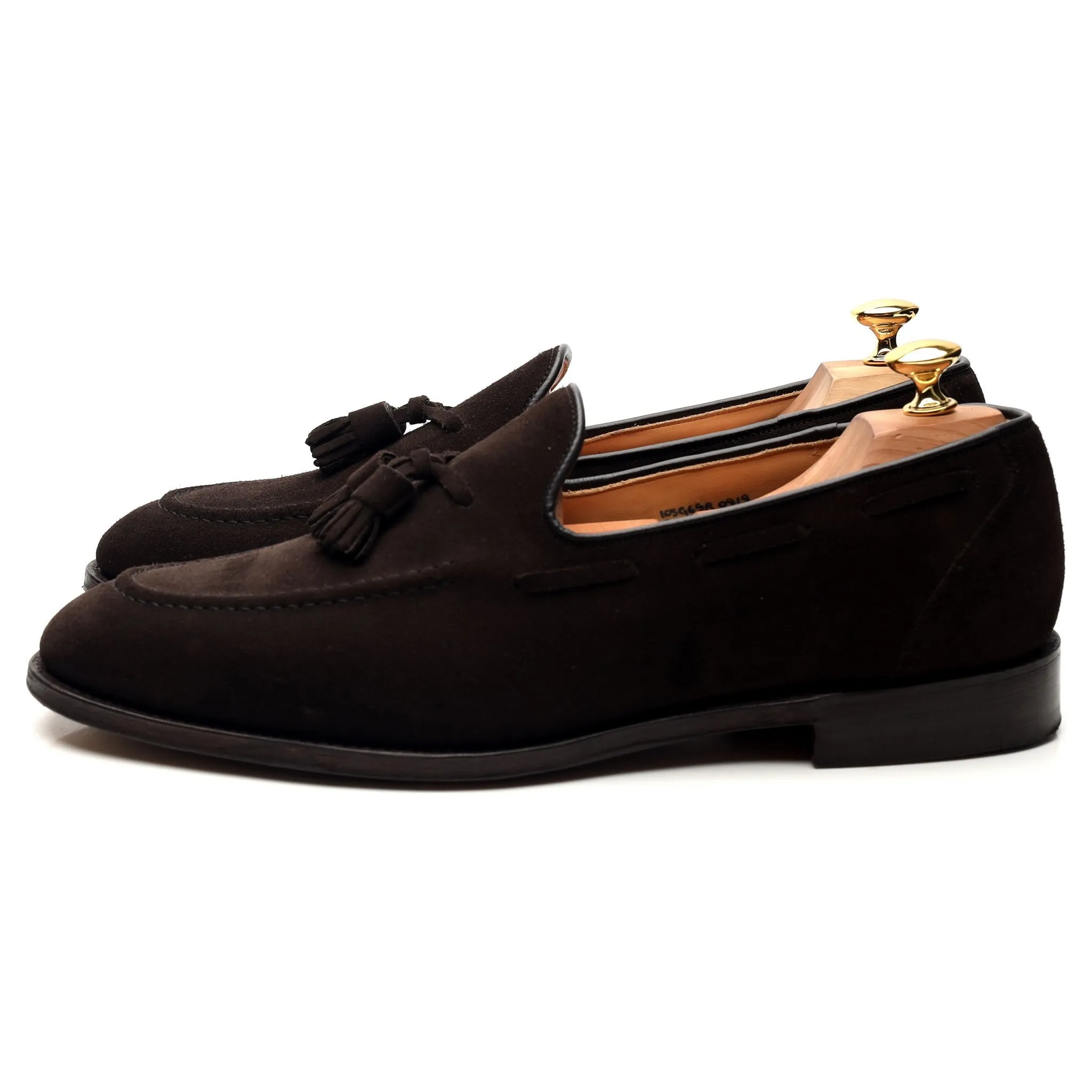 'Kingsley 2' Dark Brown Suede Tassel Loafers UK 10.5 G