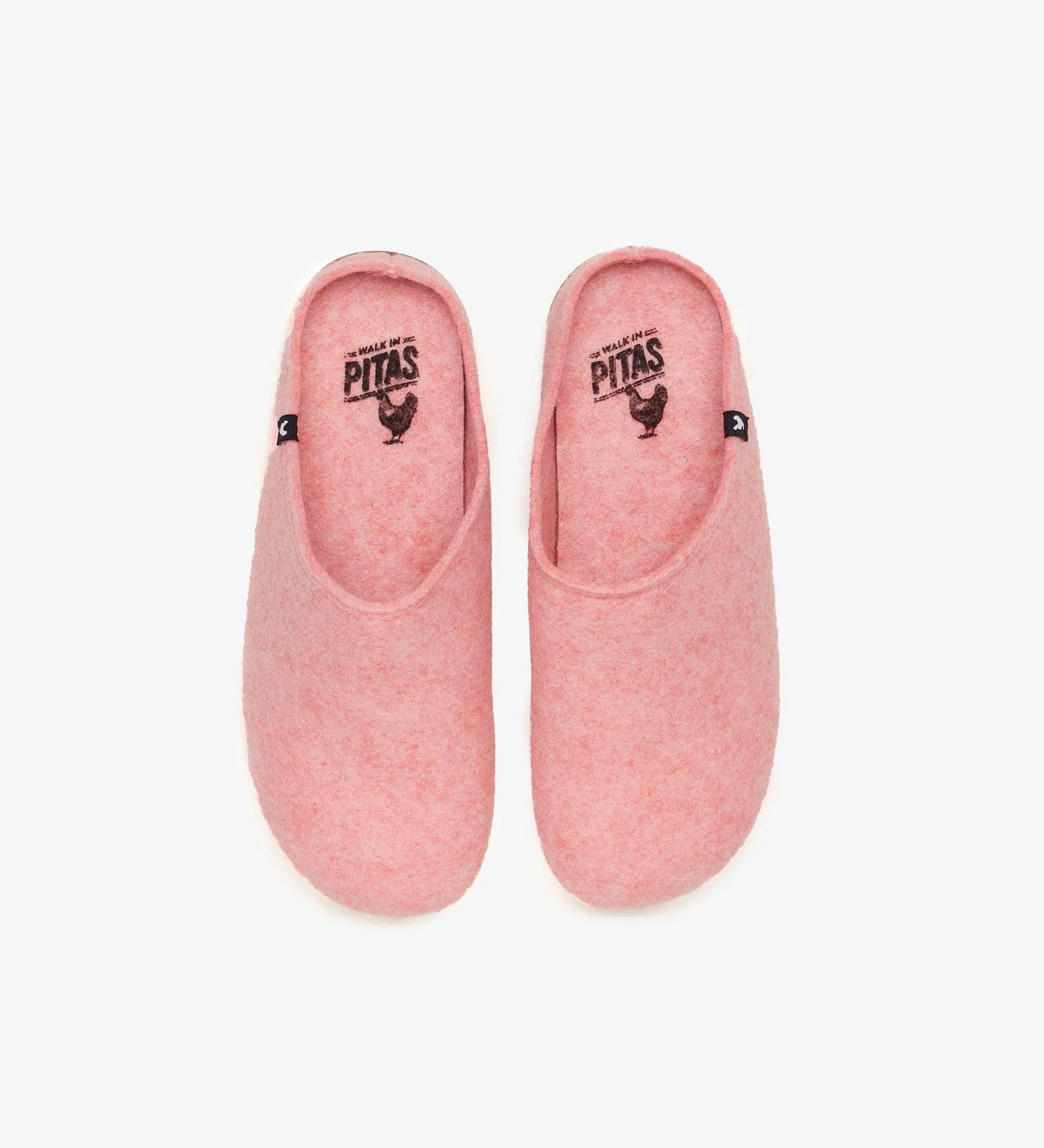 Koti soft eco felt mule slippers, rubber soles