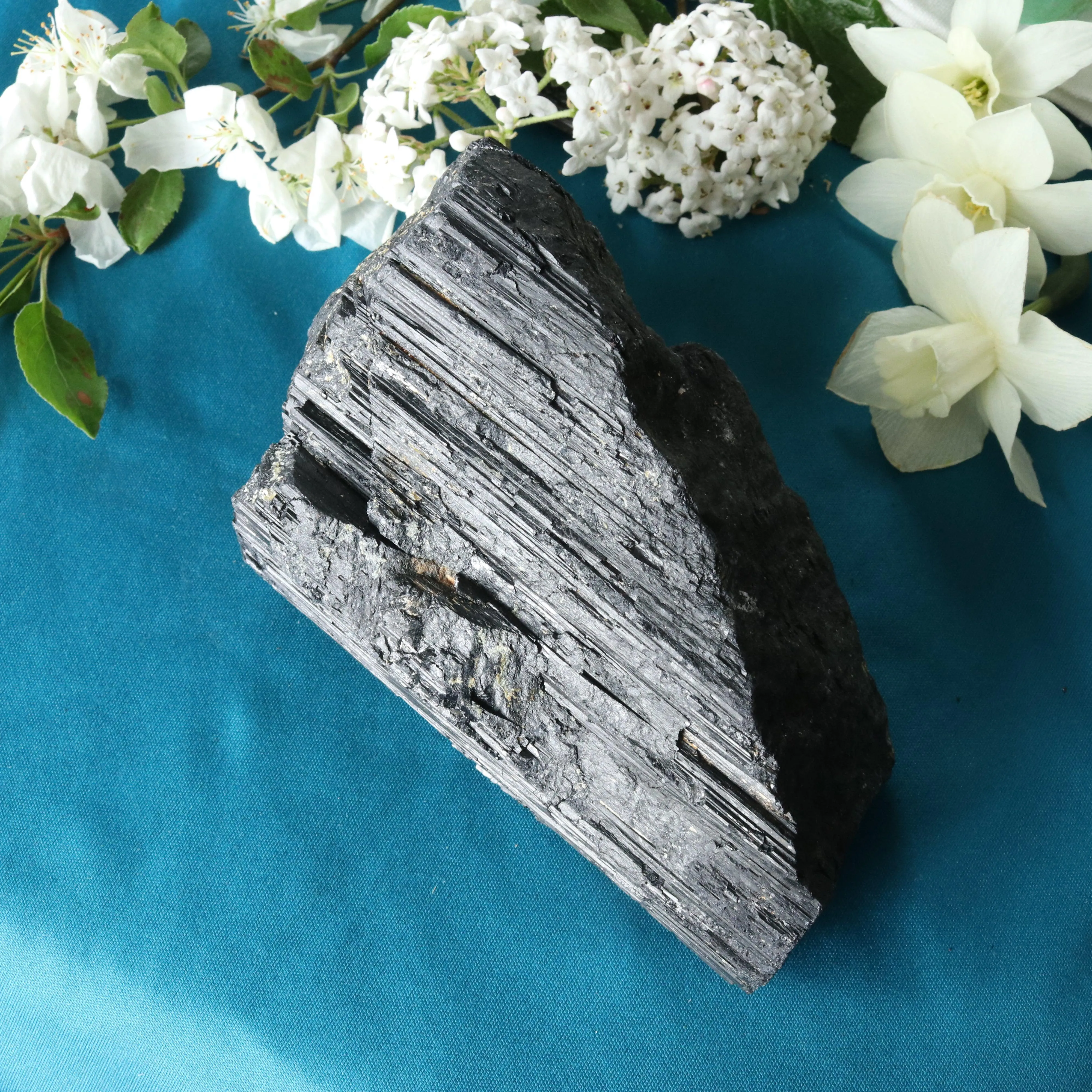 Large Black Tourmaline Grounding and Protective Display Specimen