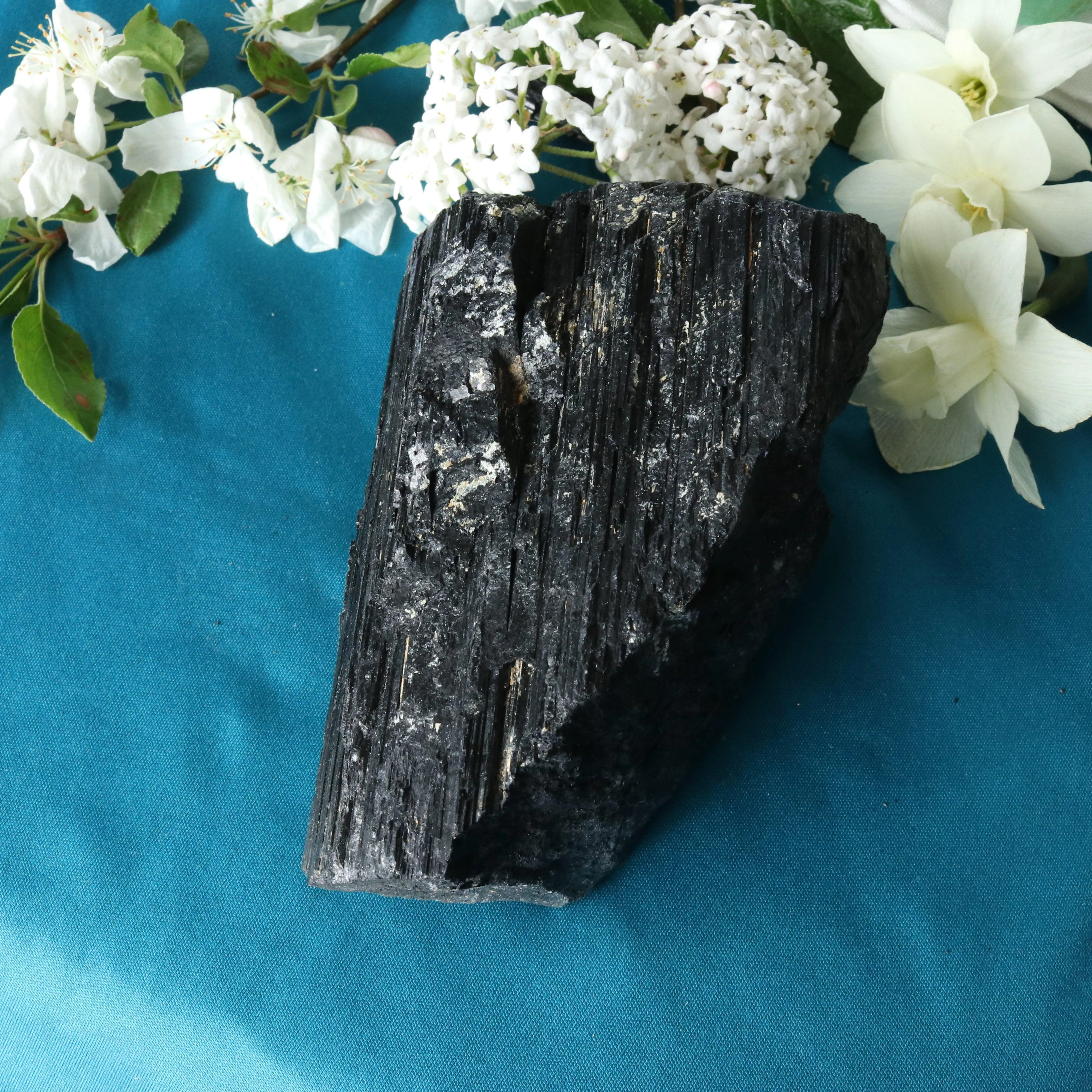 Large Black Tourmaline Grounding and Protective Display Specimen