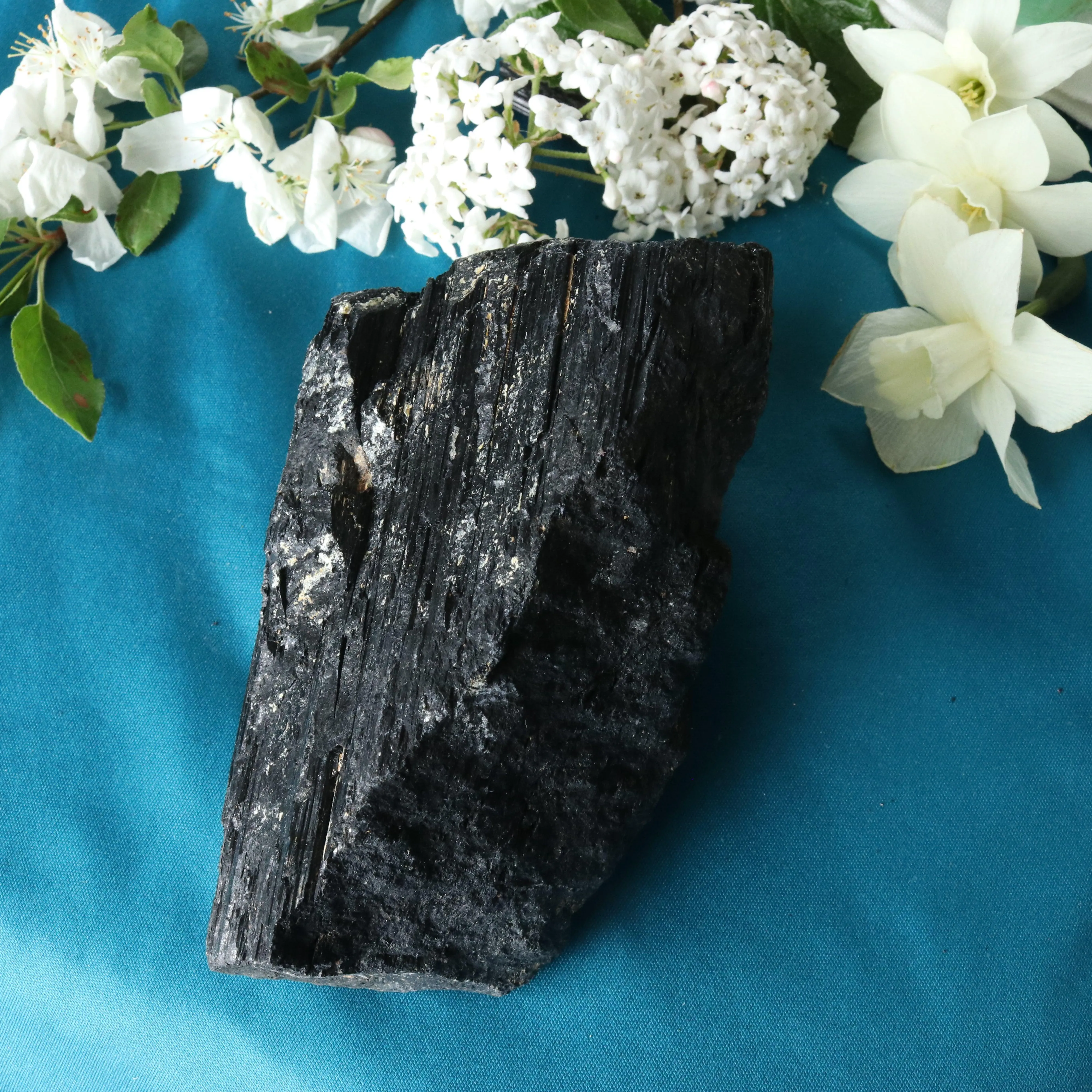 Large Black Tourmaline Grounding and Protective Display Specimen