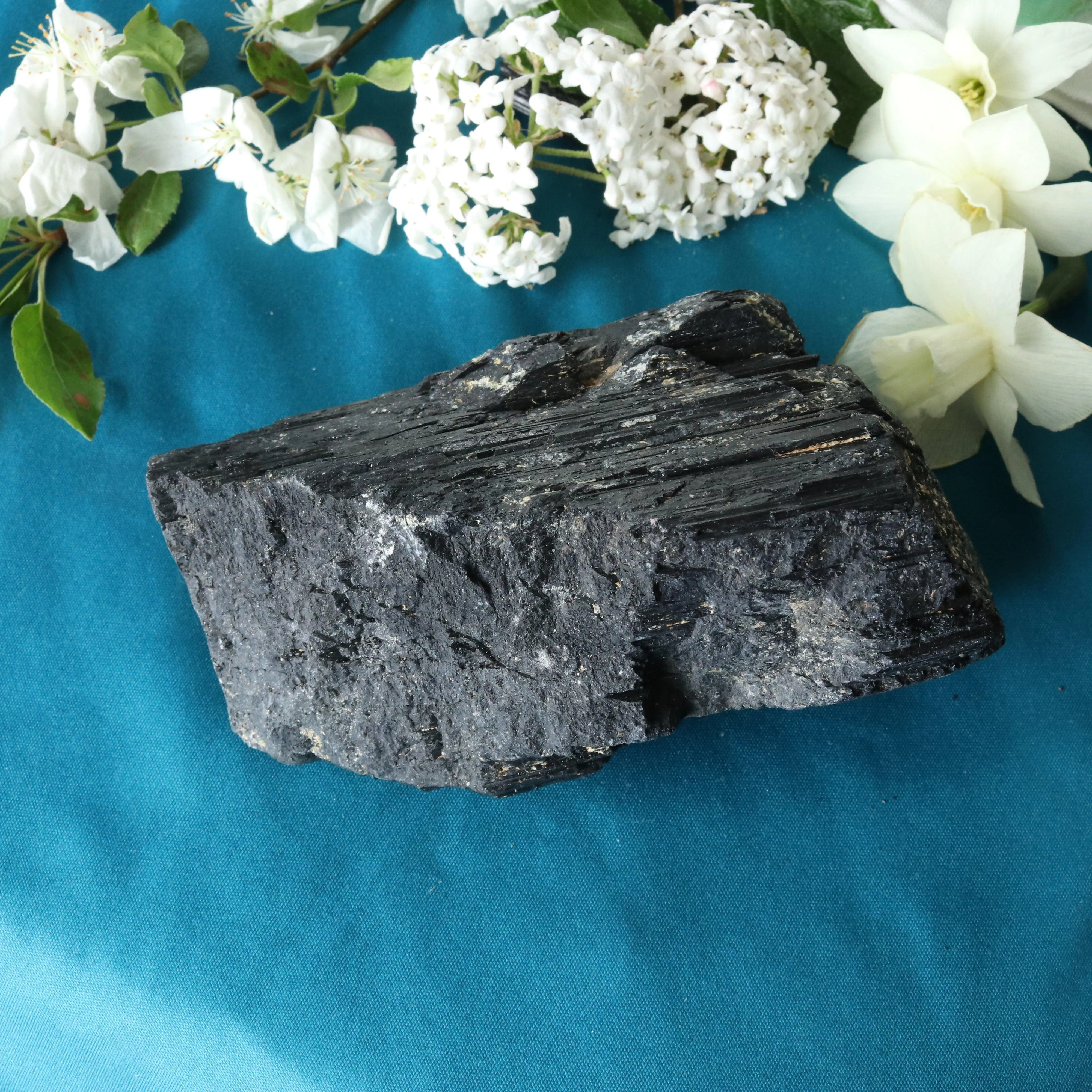 Large Black Tourmaline Grounding and Protective Display Specimen