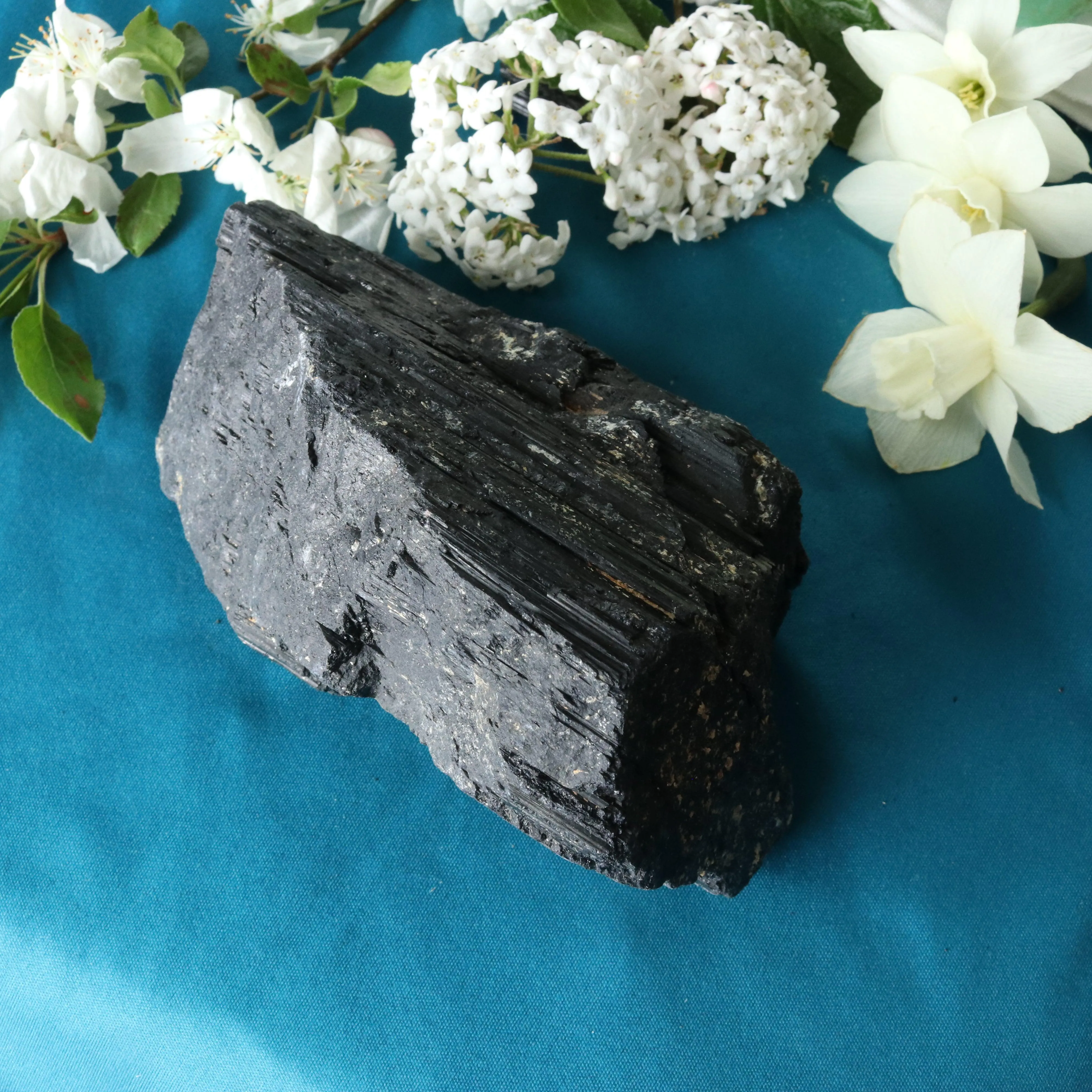 Large Black Tourmaline Grounding and Protective Display Specimen