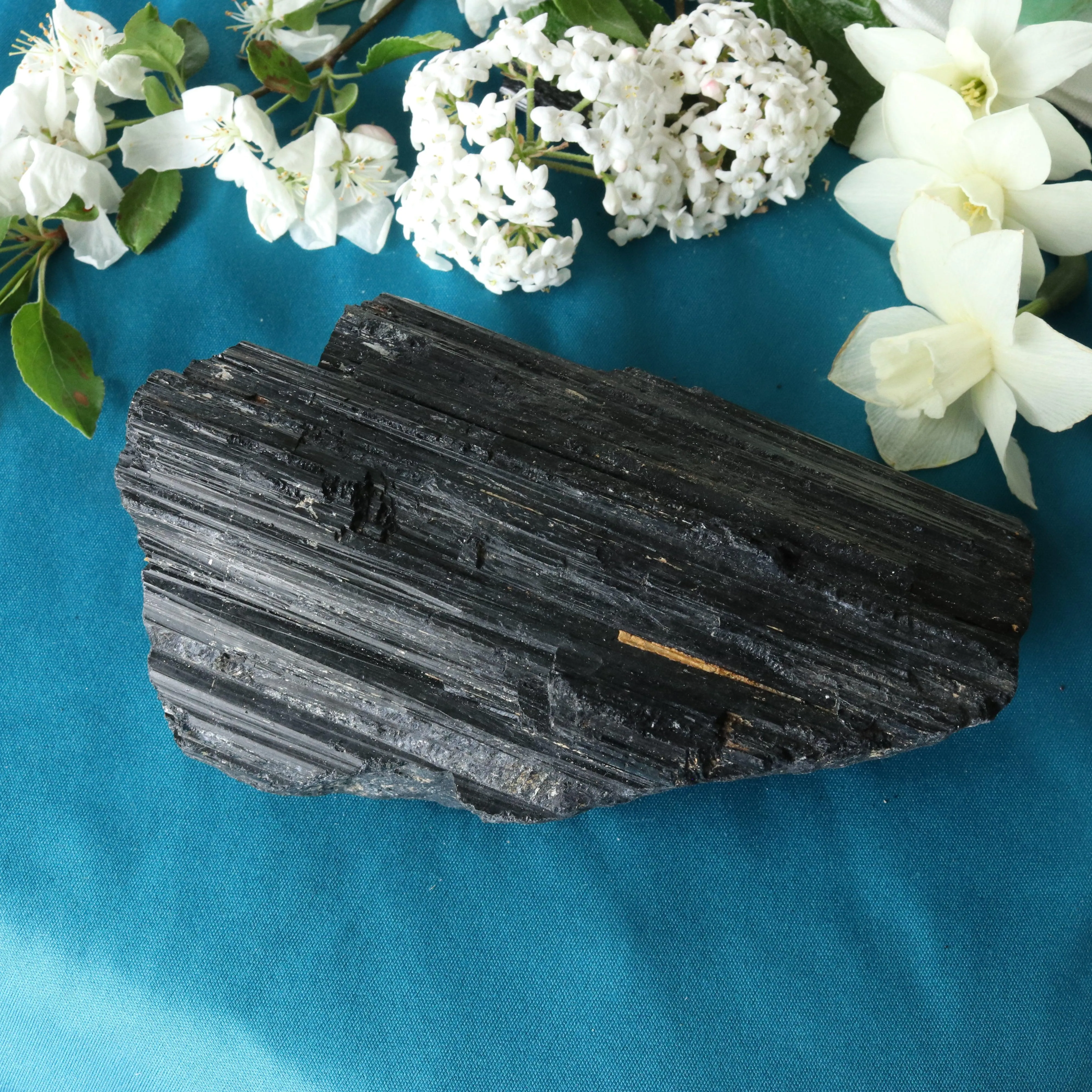 Large Black Tourmaline Grounding and Protective Display Specimen