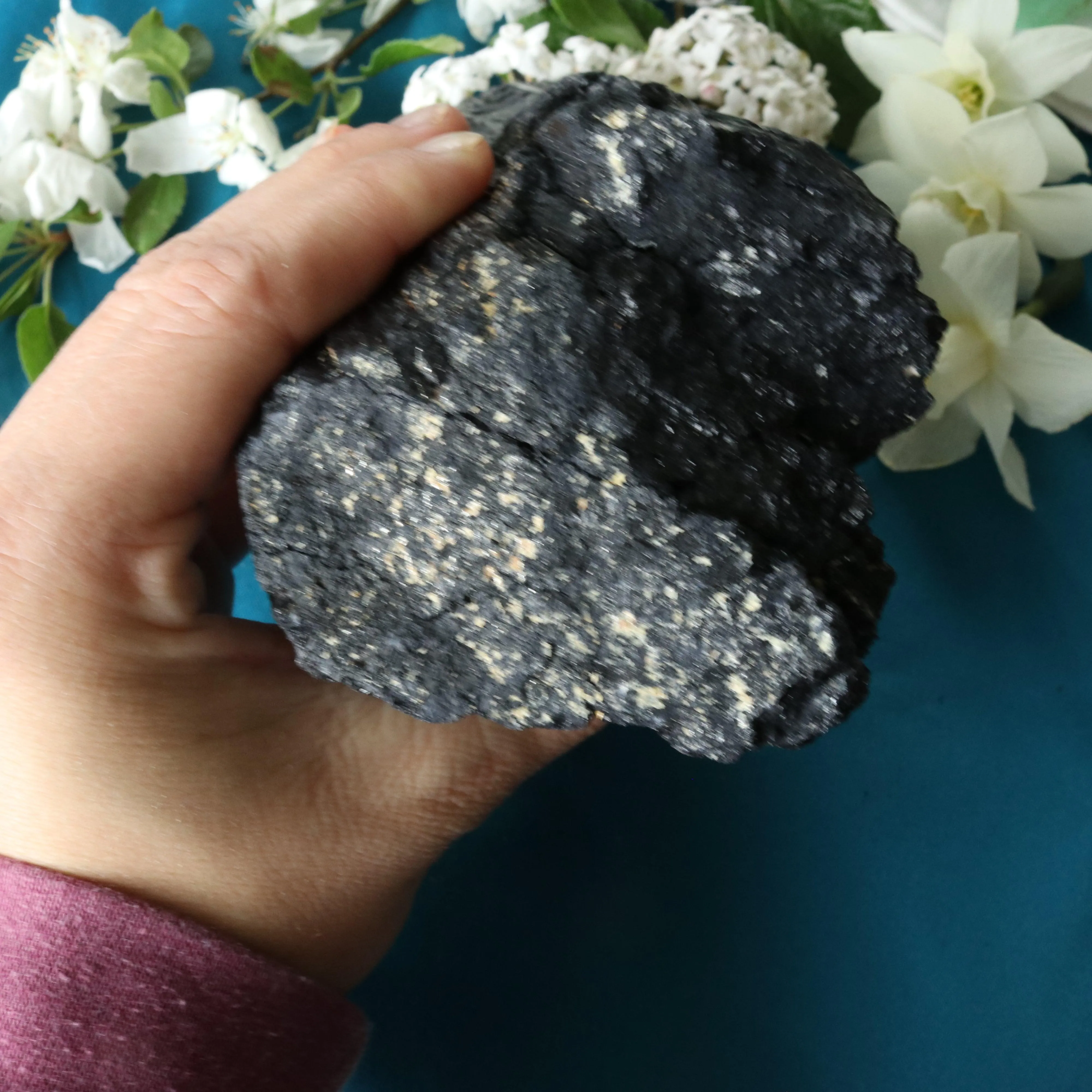 Large Black Tourmaline Grounding and Protective Display Specimen