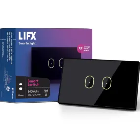 LIFX Smart Light Switch 2-Gang Black AU/NZ