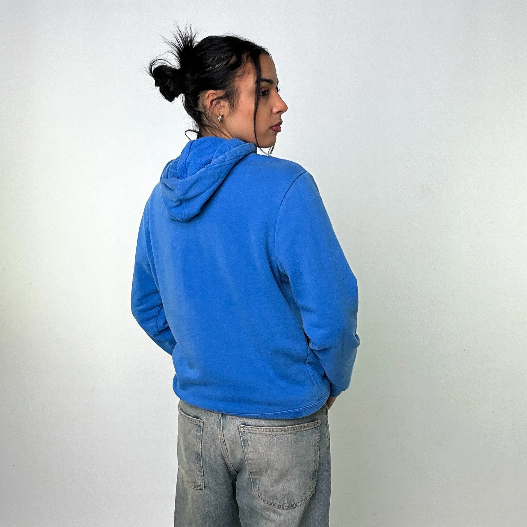 Light Blue 90s GAP Spellout Hoodie Sweatshirt (M)