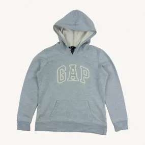 Light Blue 90s GAP Spellout Hoodie Sweatshirt (S)