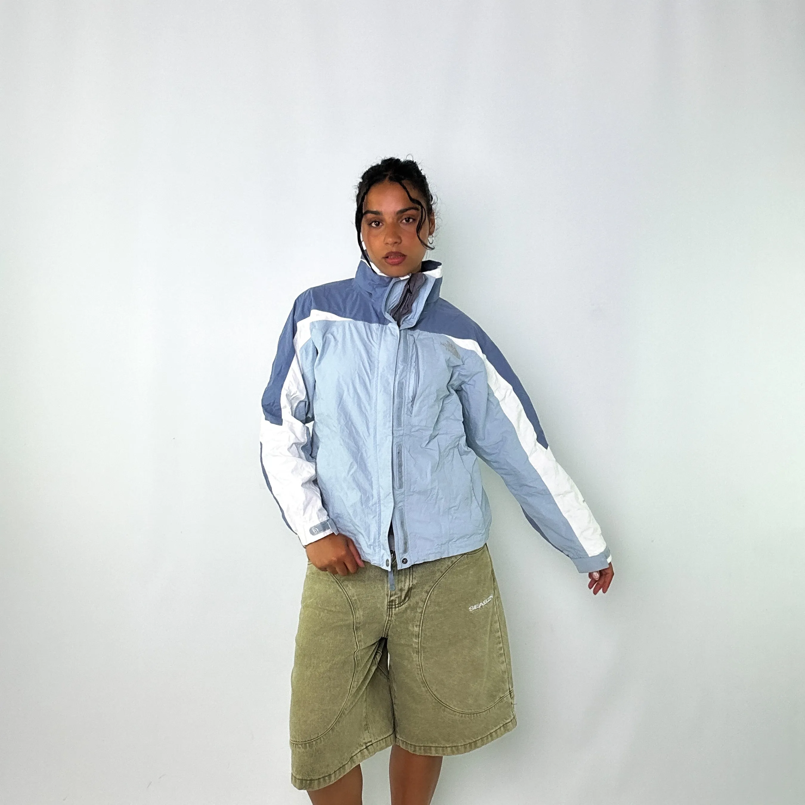 Light Blue 90s The North Face Light Rain Jacket (M)