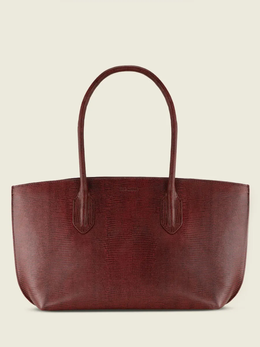 Light Red tote bag for women- Édith 1960 Garnet | PAUL MARIUS