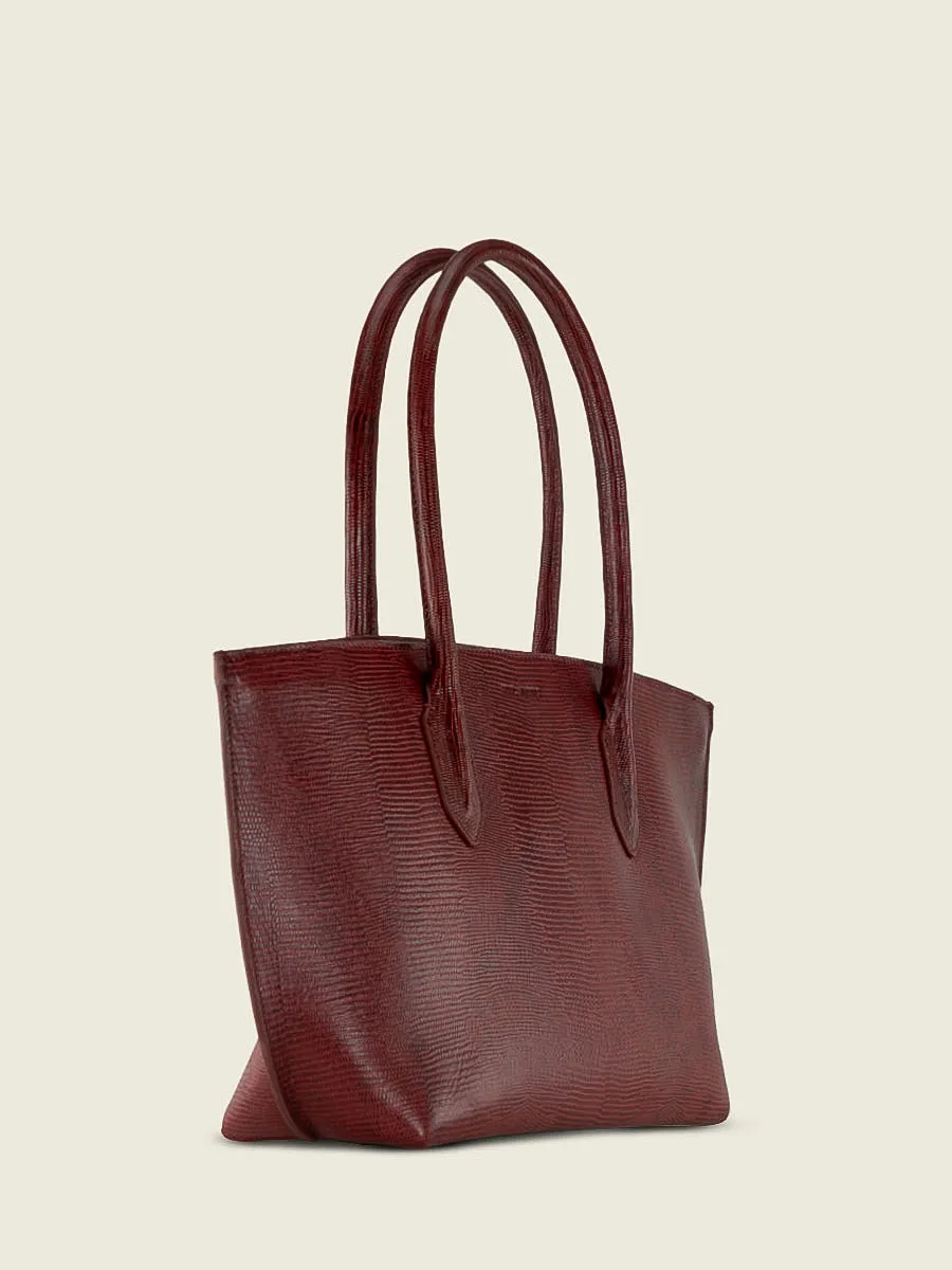 Light Red tote bag for women- Édith 1960 Garnet | PAUL MARIUS