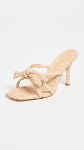 Loeffler Randall   Margi Raffia Bow Heeled Sandals 