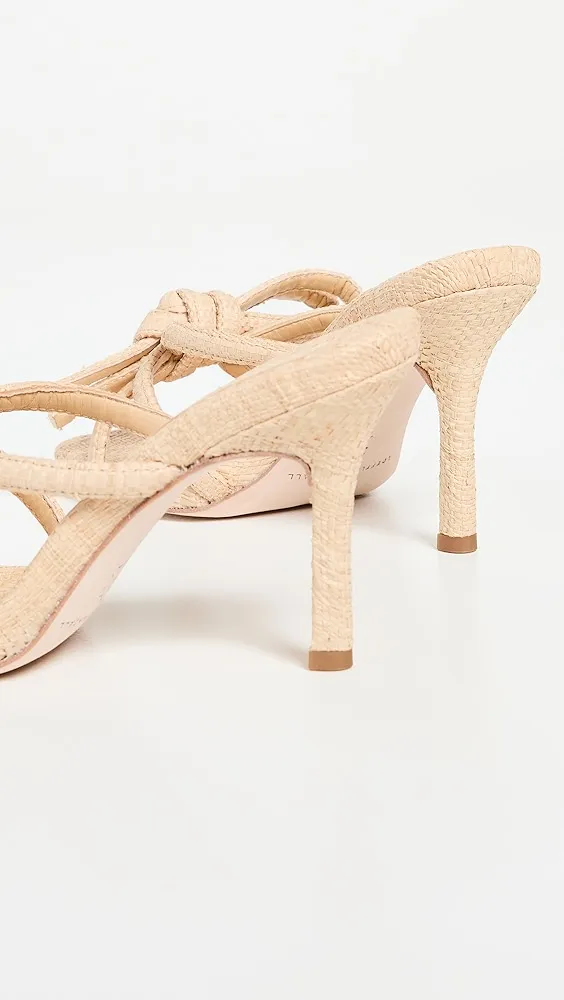 Loeffler Randall   Margi Raffia Bow Heeled Sandals 