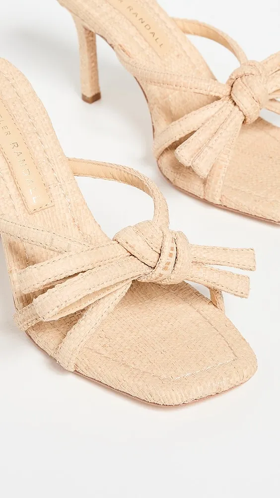 Loeffler Randall   Margi Raffia Bow Heeled Sandals 