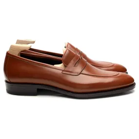 'LOF 814' Tan Brown Leather Loafers UK 8.5