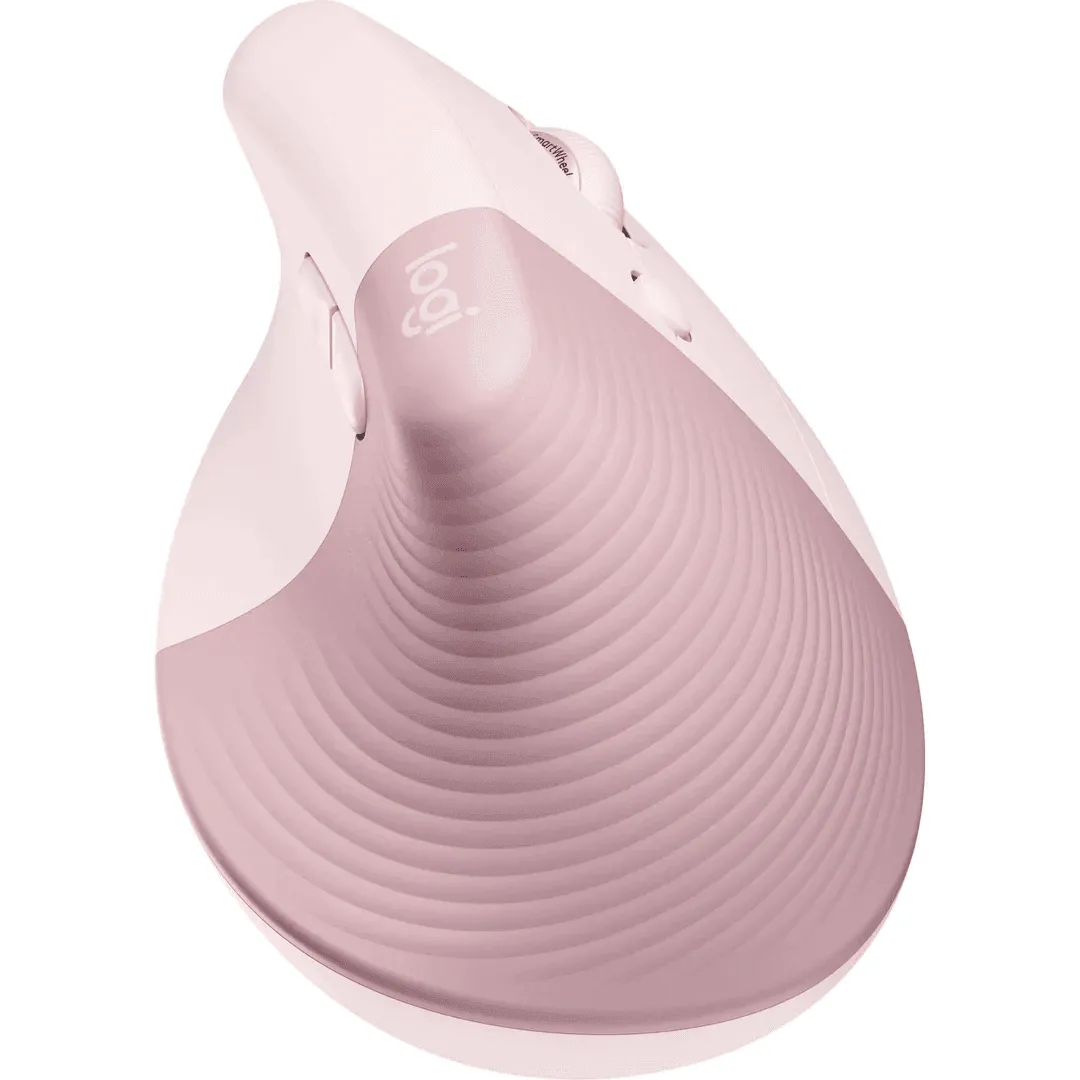 Logitech Lift Vertical Ergonomic Mouse Bluetooth/Logi Bolt Ergo Wireless Rose Pink