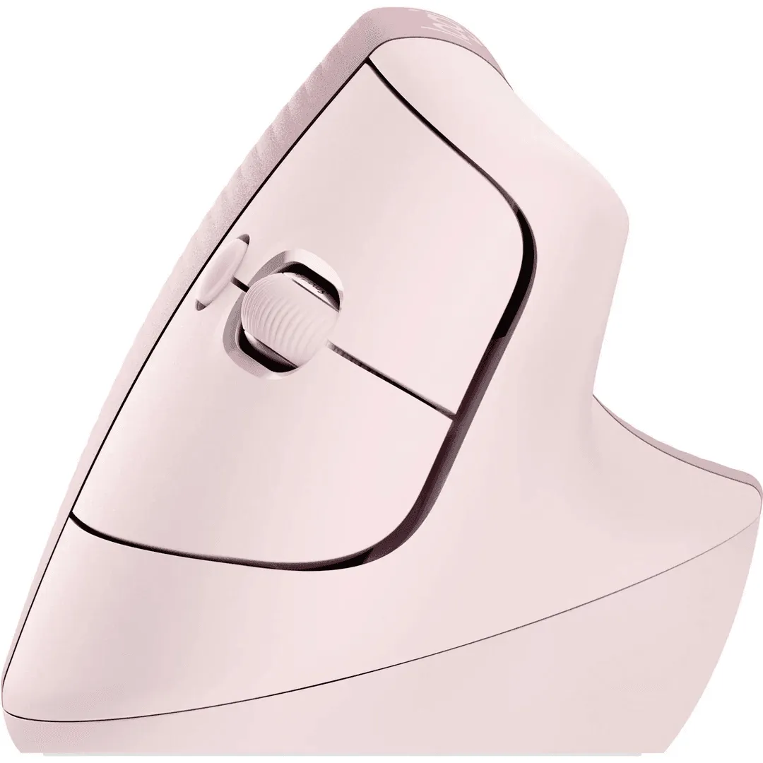 Logitech Lift Vertical Ergonomic Mouse Bluetooth/Logi Bolt Ergo Wireless Rose Pink