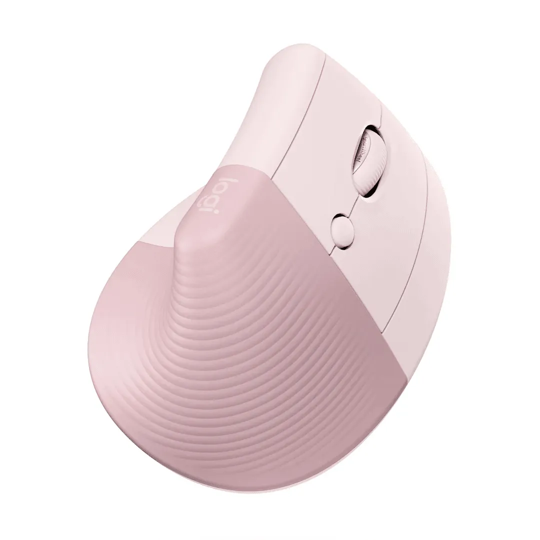 Logitech Lift Vertical Ergonomic Mouse Bluetooth/Logi Bolt Ergo Wireless Rose Pink