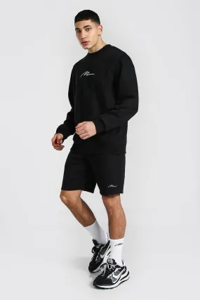 Man Signature Sweater Short Tracksuit