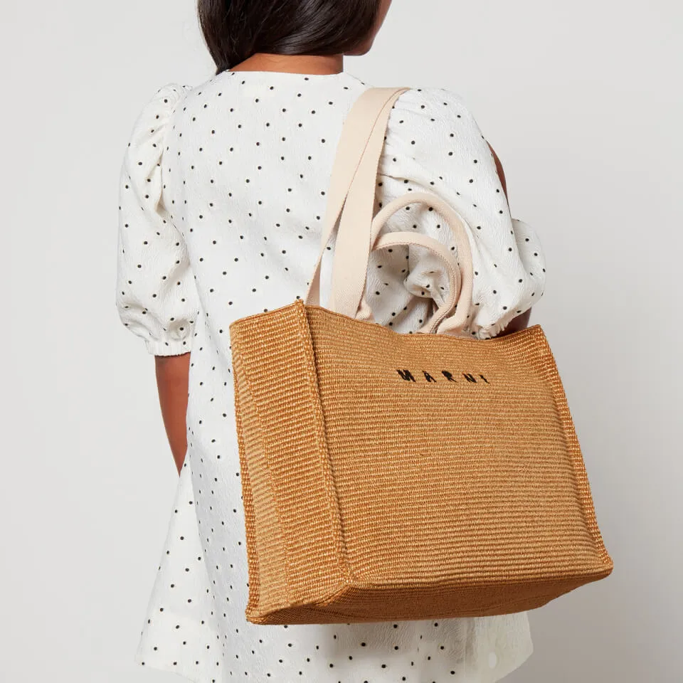 Marni Large Raffia Tote Bag | Coggles