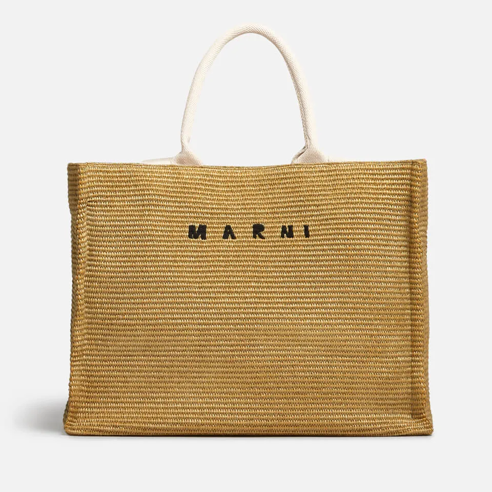 Marni Large Raffia Tote Bag | Coggles