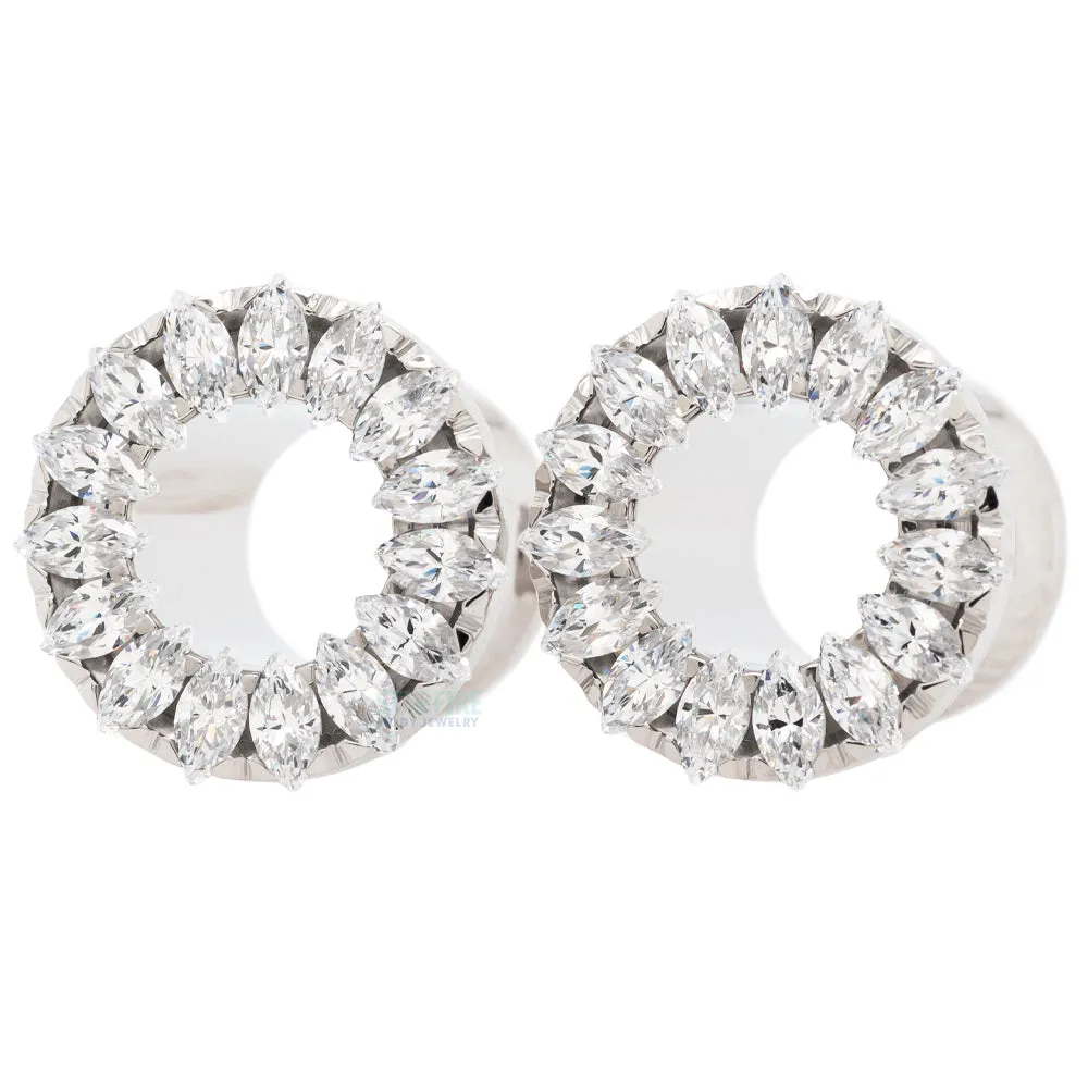 Marquise Eyelets with Brilliant-Cut Gems - Pink Tourmaline