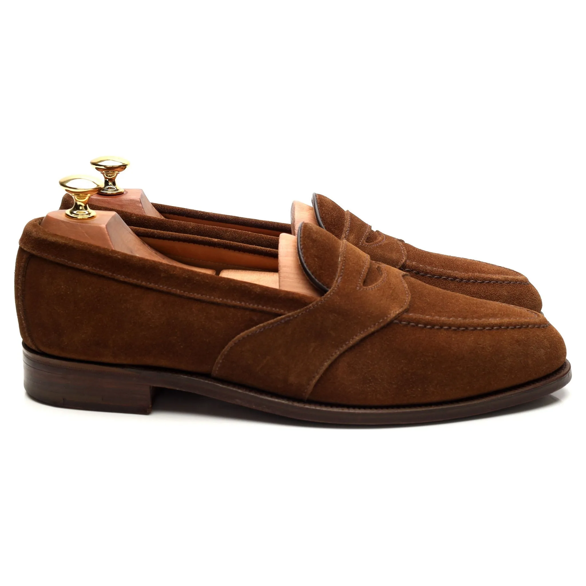 'Mayfair' Snuff Brown Suede Loafers UK 9 E