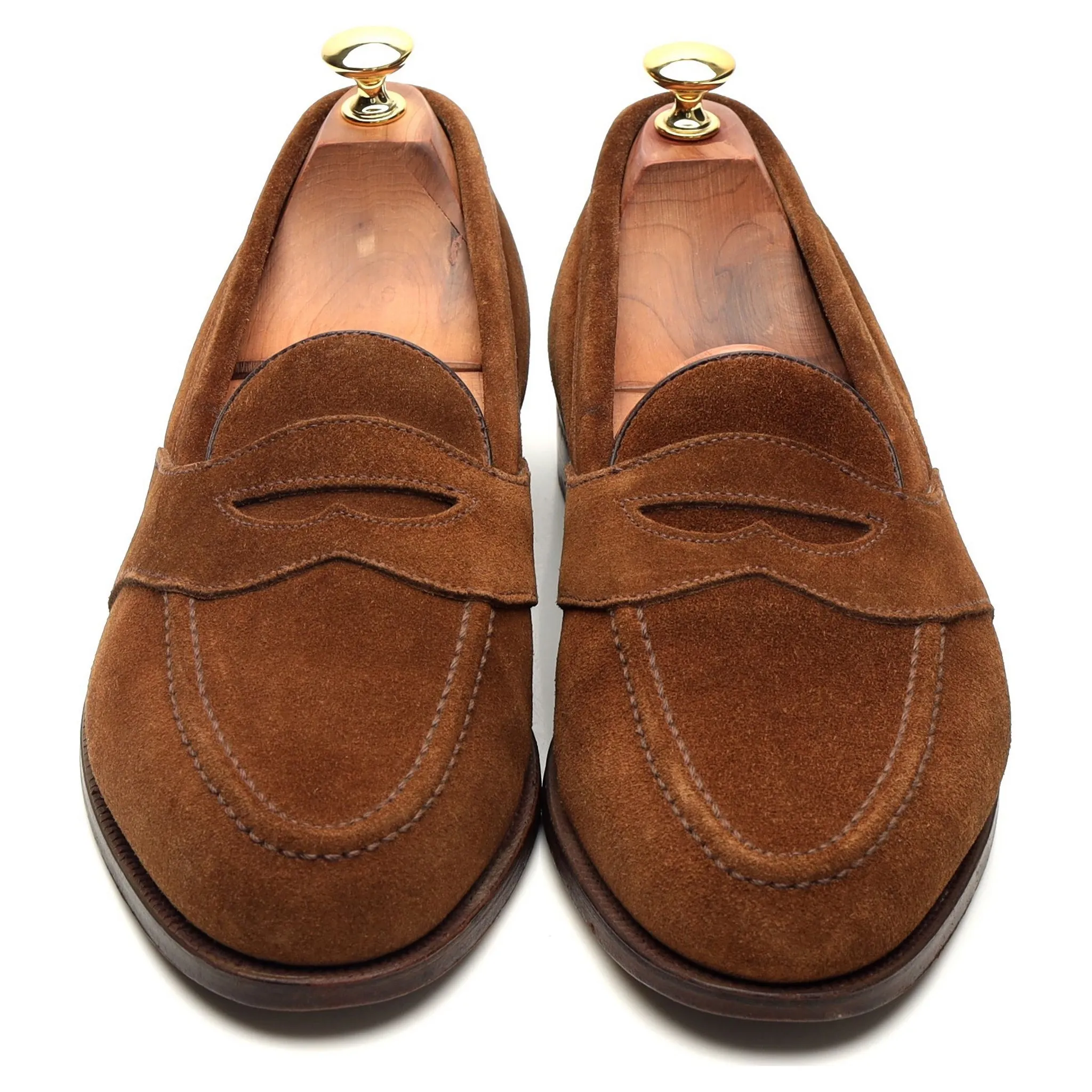 'Mayfair' Snuff Brown Suede Loafers UK 9 E