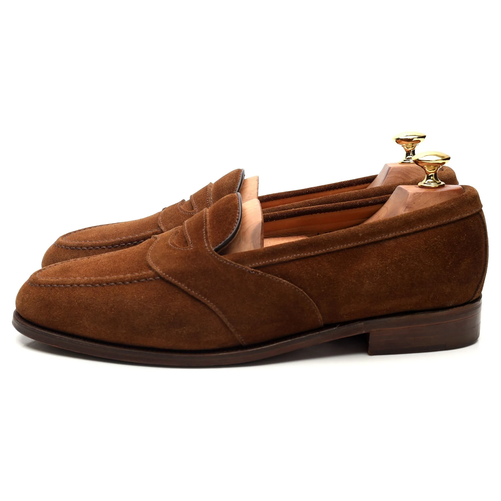 'Mayfair' Snuff Brown Suede Loafers UK 9 E