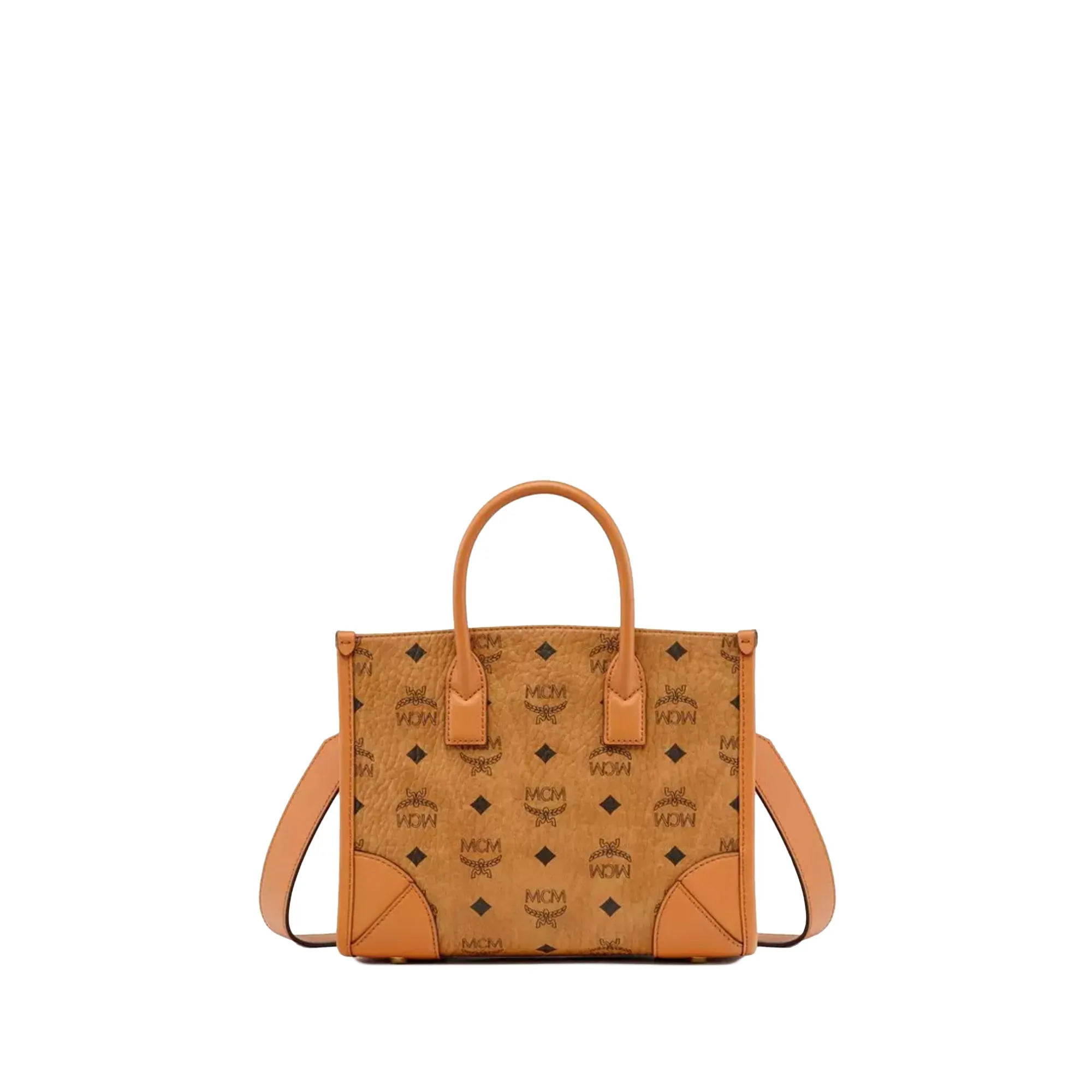 MCM Women's Small Tote bag in Visetos and Nappa Leather