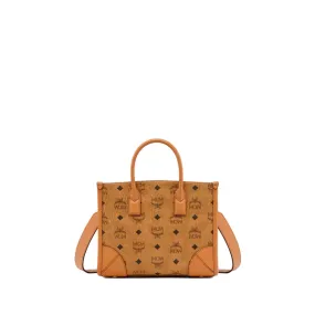 MCM Women's Small Tote bag in Visetos and Nappa Leather