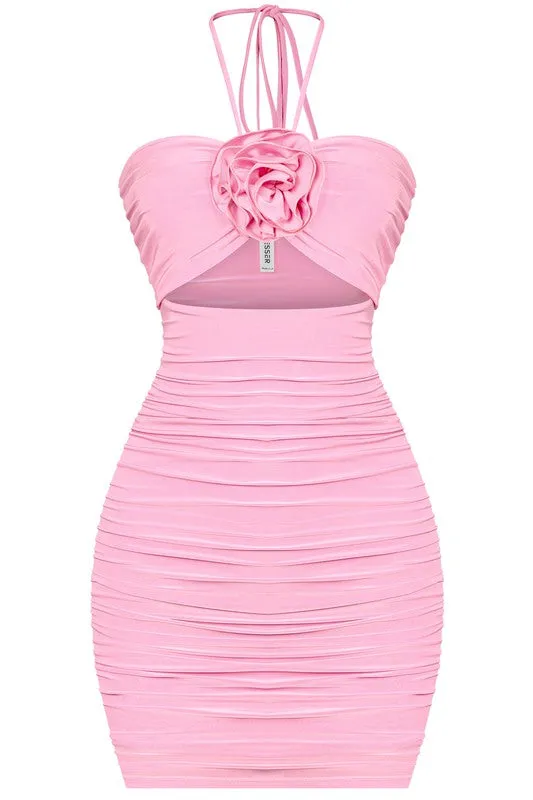 Melina halter dress (Pink)