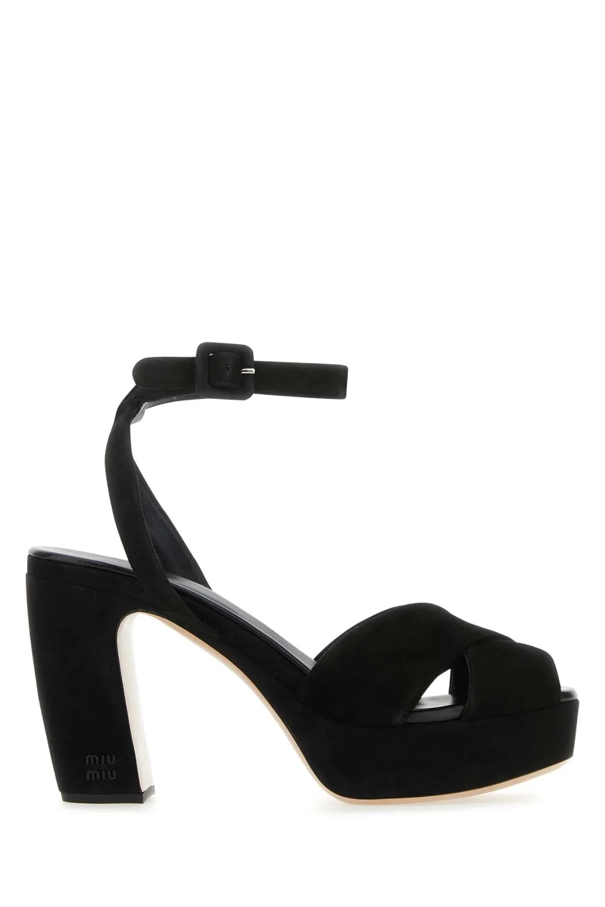 Miu Miu Black Suede Sandals