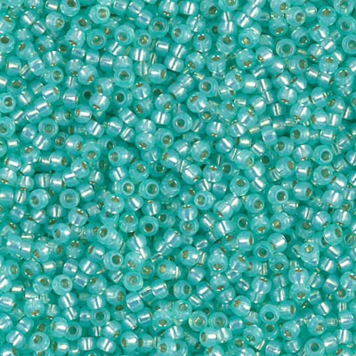 Miyuki Boncuk, MiyukiRoundBeads 6/0-0571 Dyed Sea Green S/L Alabaster