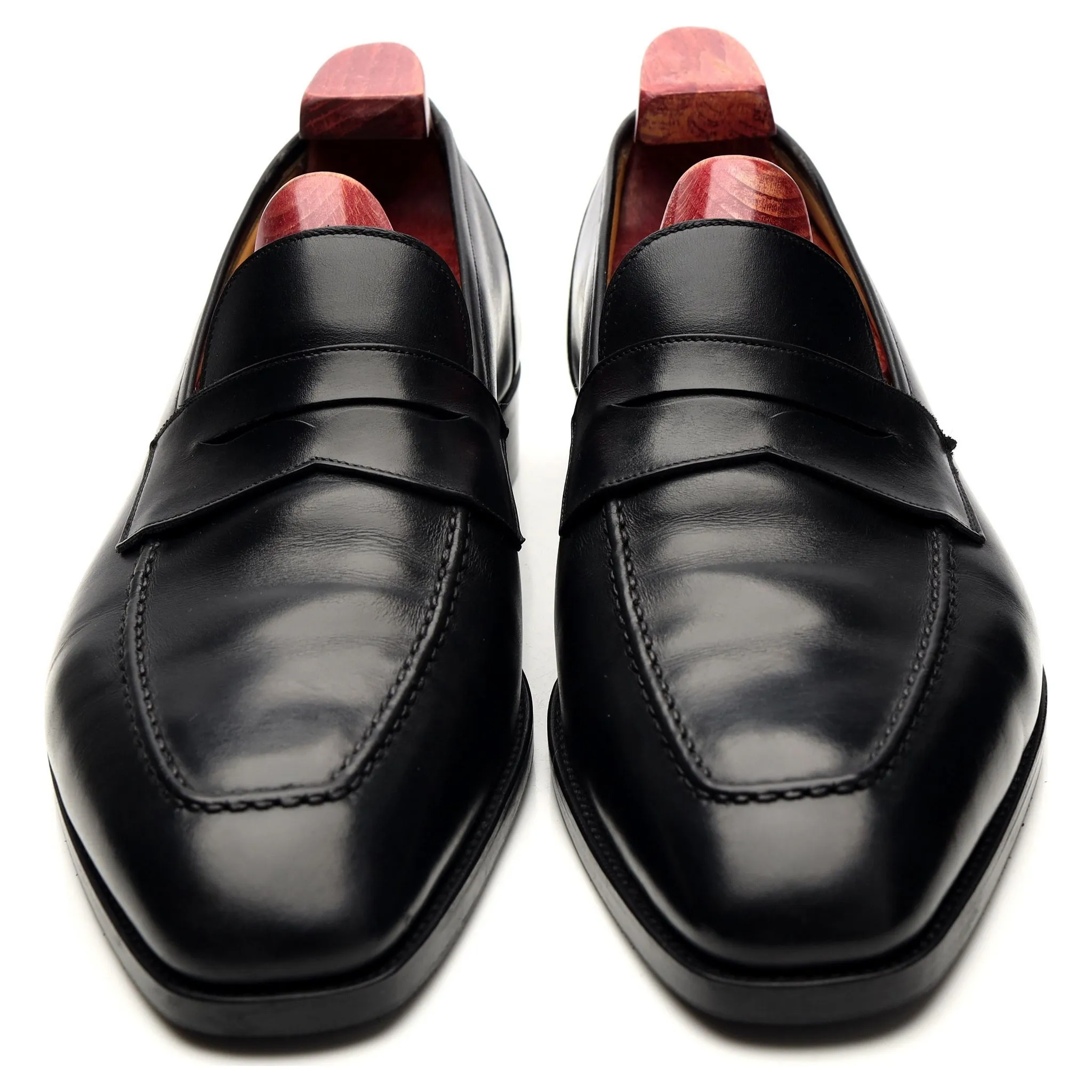 'Monaco' Black Leather Loafers UK 10 E