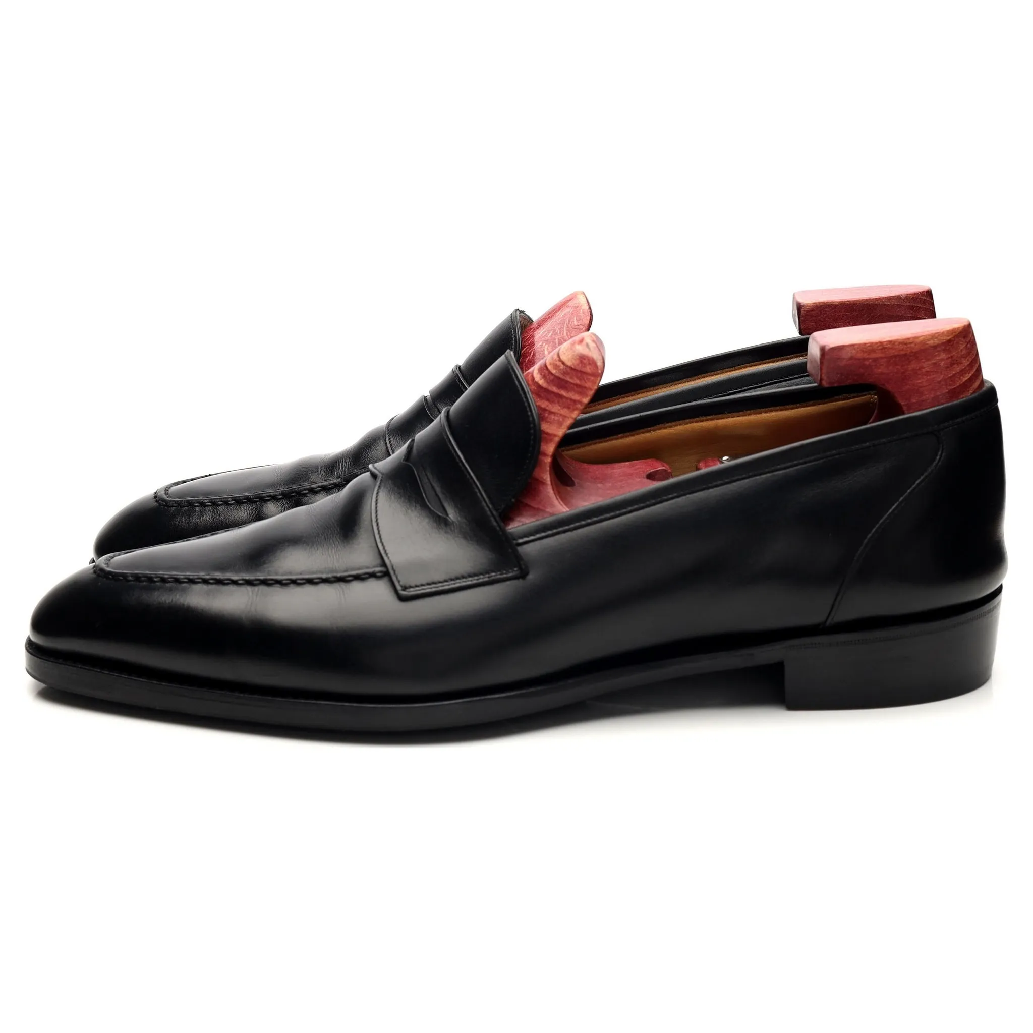 'Monaco' Black Leather Loafers UK 10 E