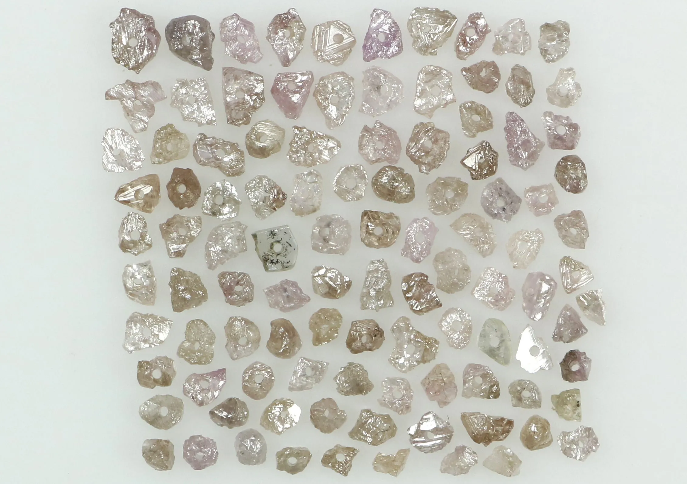 Natural Loose Diamond Rough Bead Pink Color I3 Clarity 1.00 to 100.00 Ct Q87