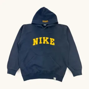 Navy Blue 90s NIKE Spellout Hoodie Sweatshirt (M/L)