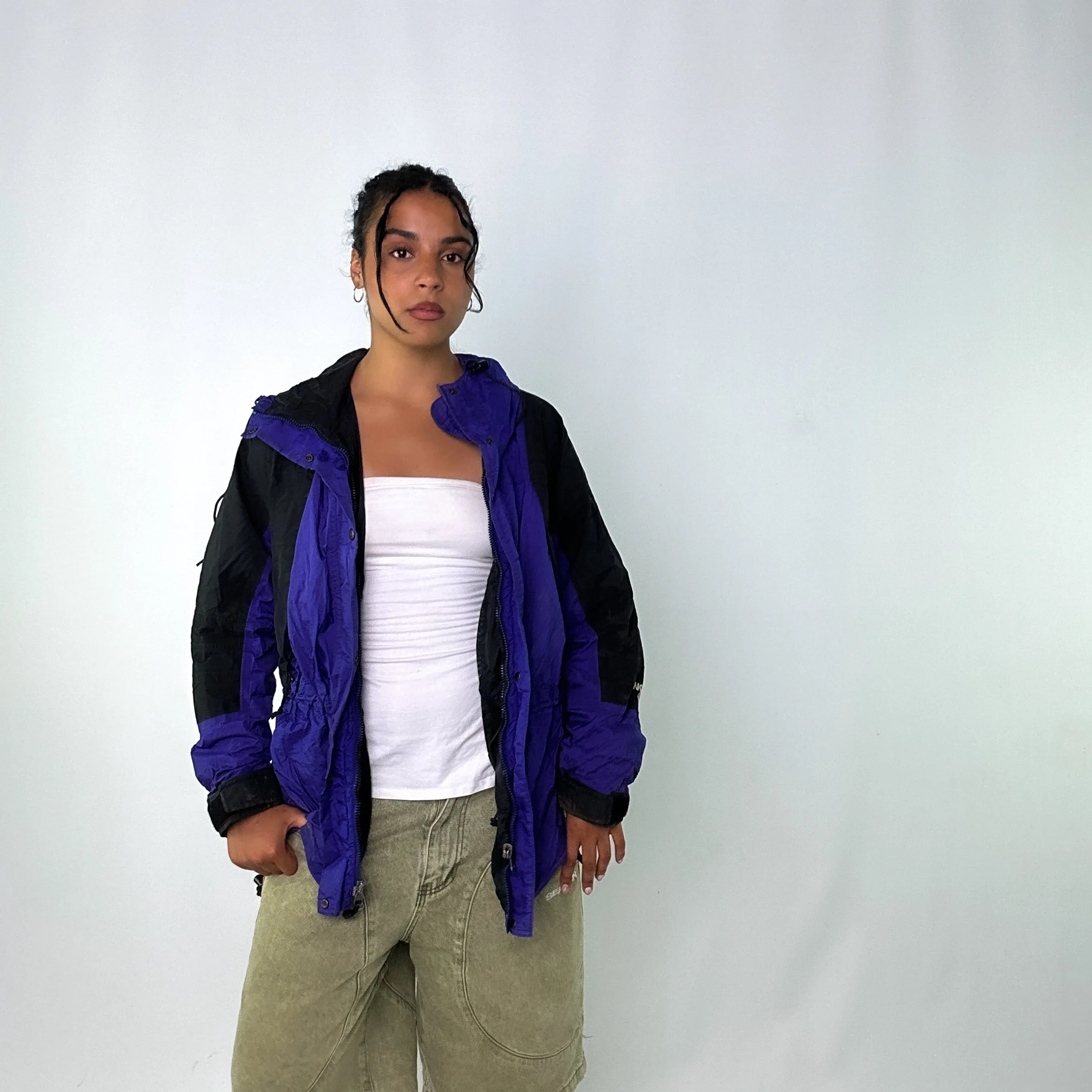 Navy Blue 90s The North Face Heavy Rain Jacket (L)