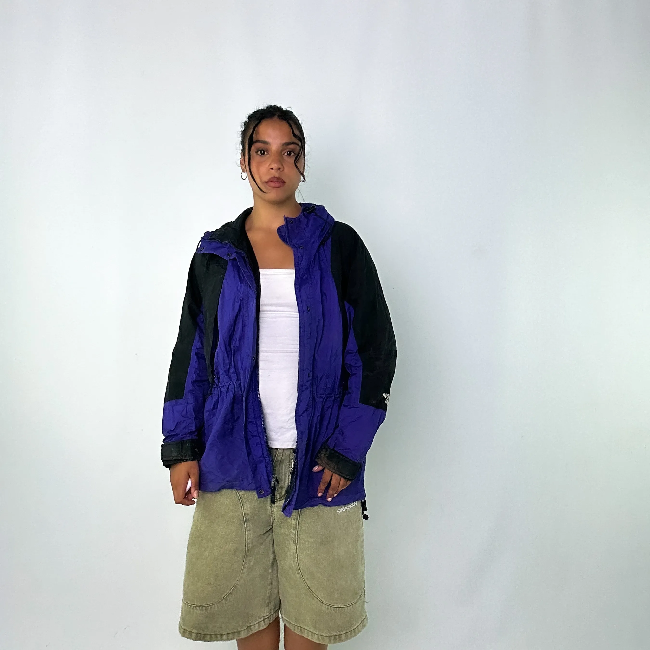 Navy Blue 90s The North Face Heavy Rain Jacket (L)