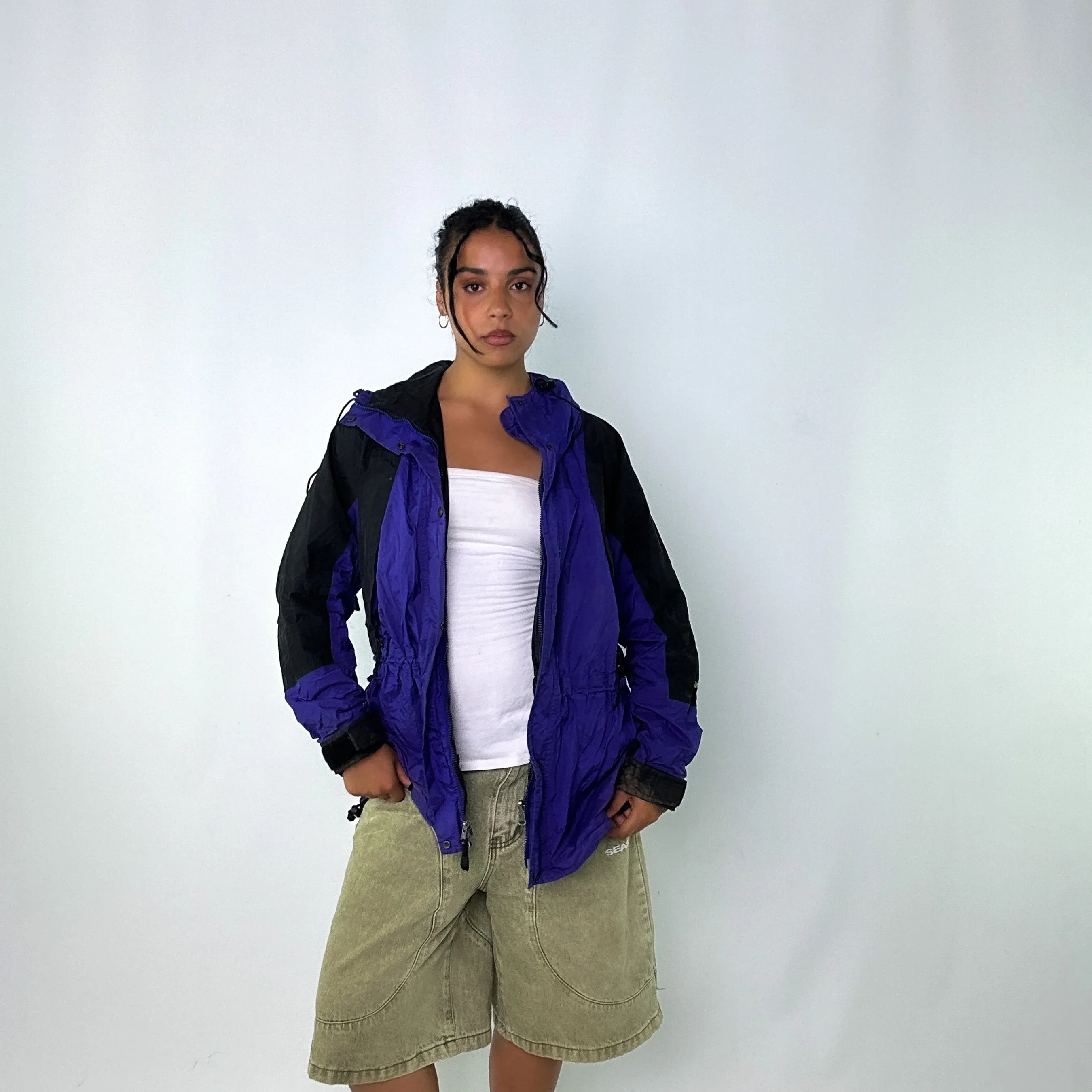 Navy Blue 90s The North Face Heavy Rain Jacket (L)