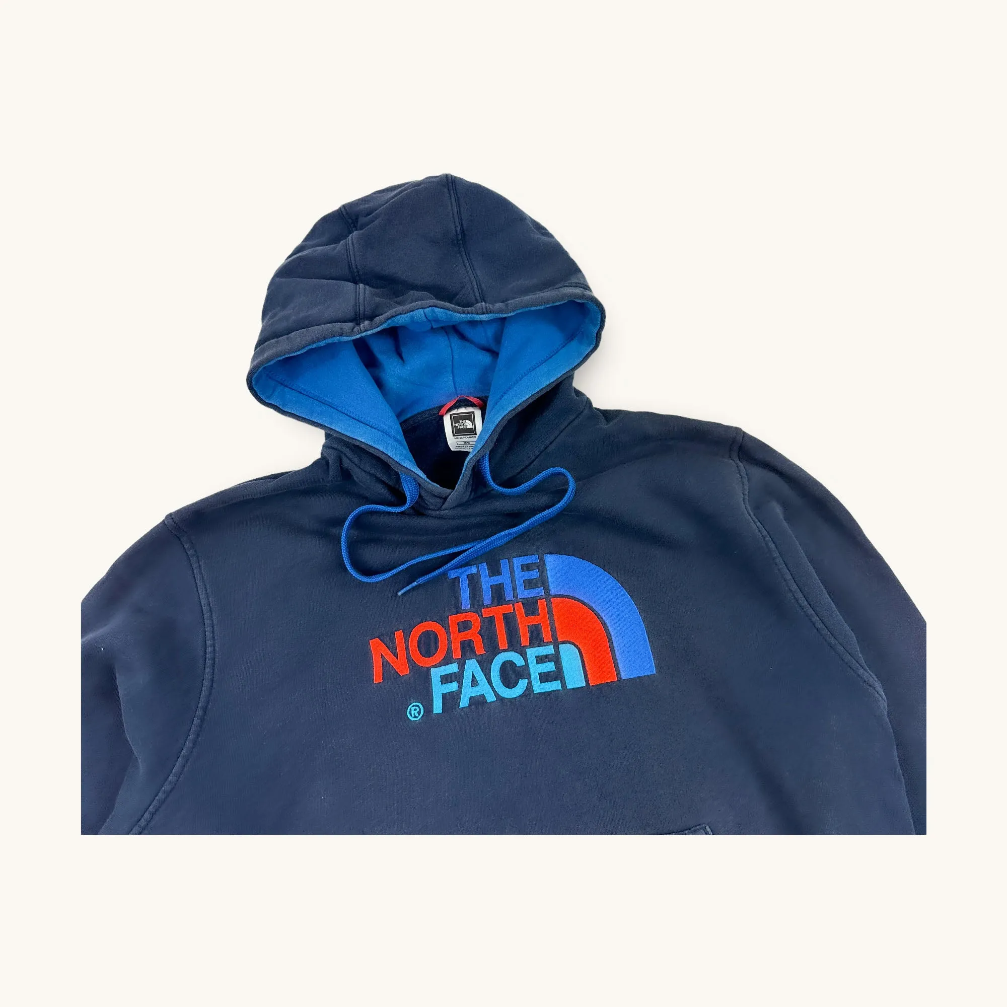 Navy Blue 90s The North Face Hoodie Sweatshirt (M)