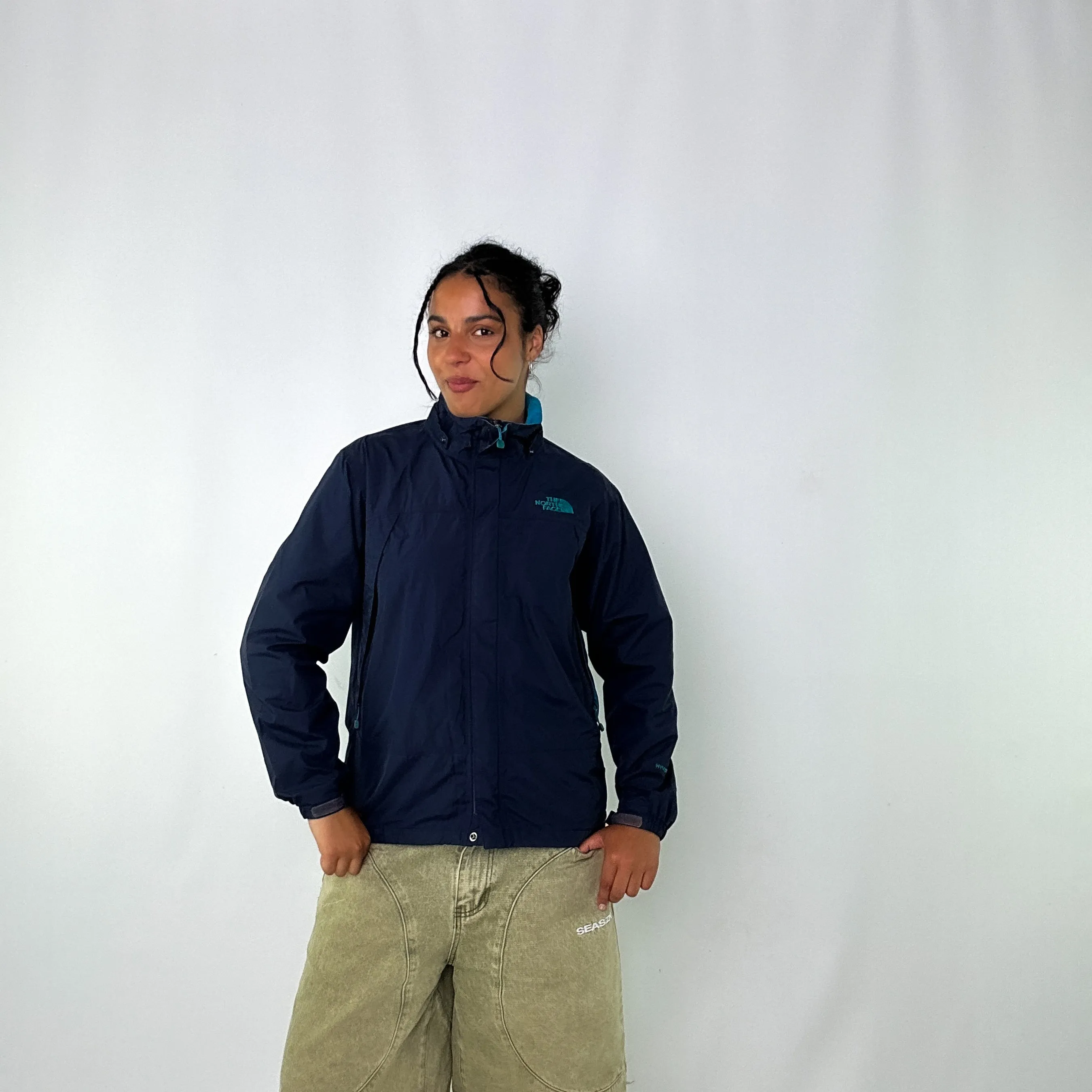 Navy Blue 90s The North Face Light Rain Jacket (M)