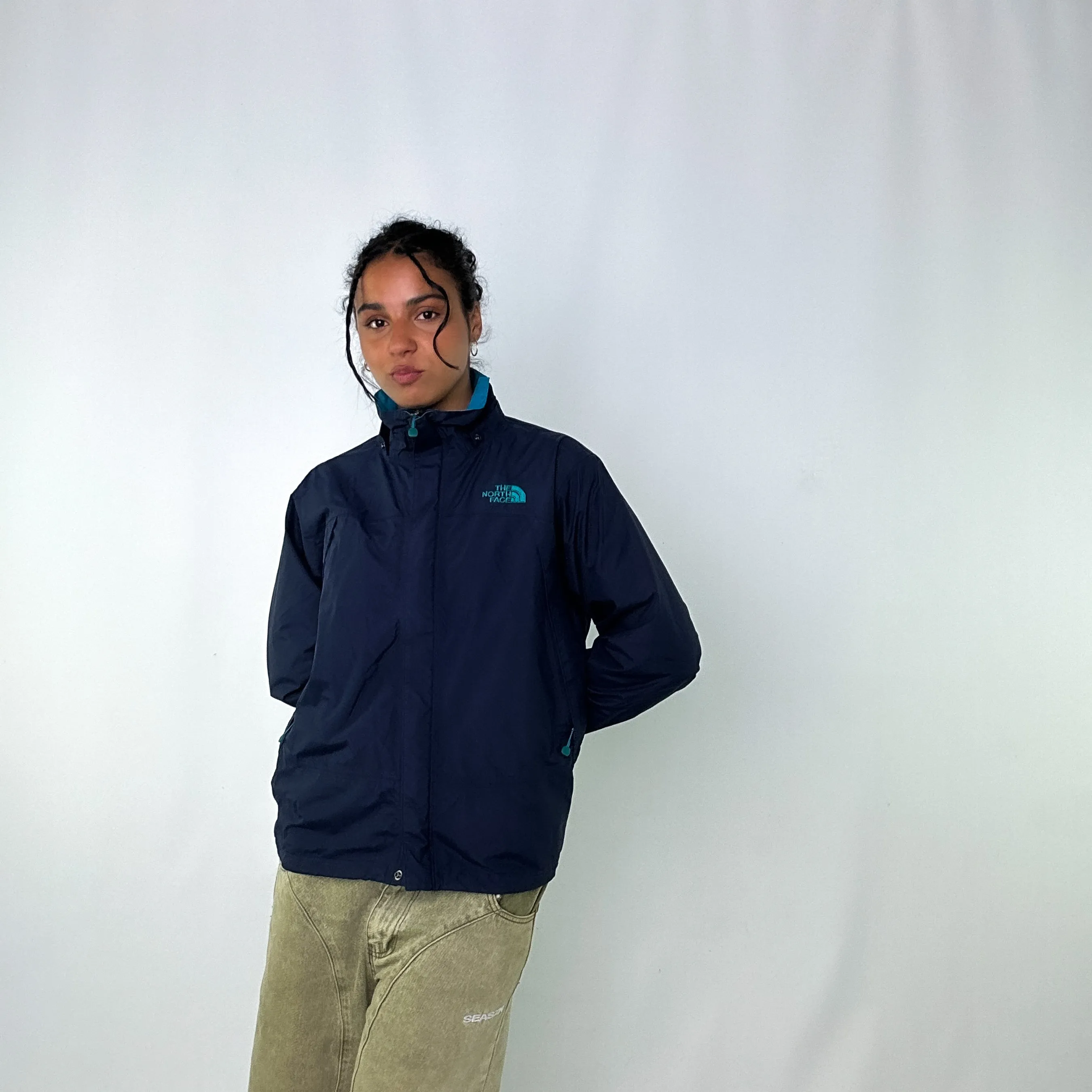 Navy Blue 90s The North Face Light Rain Jacket (M)