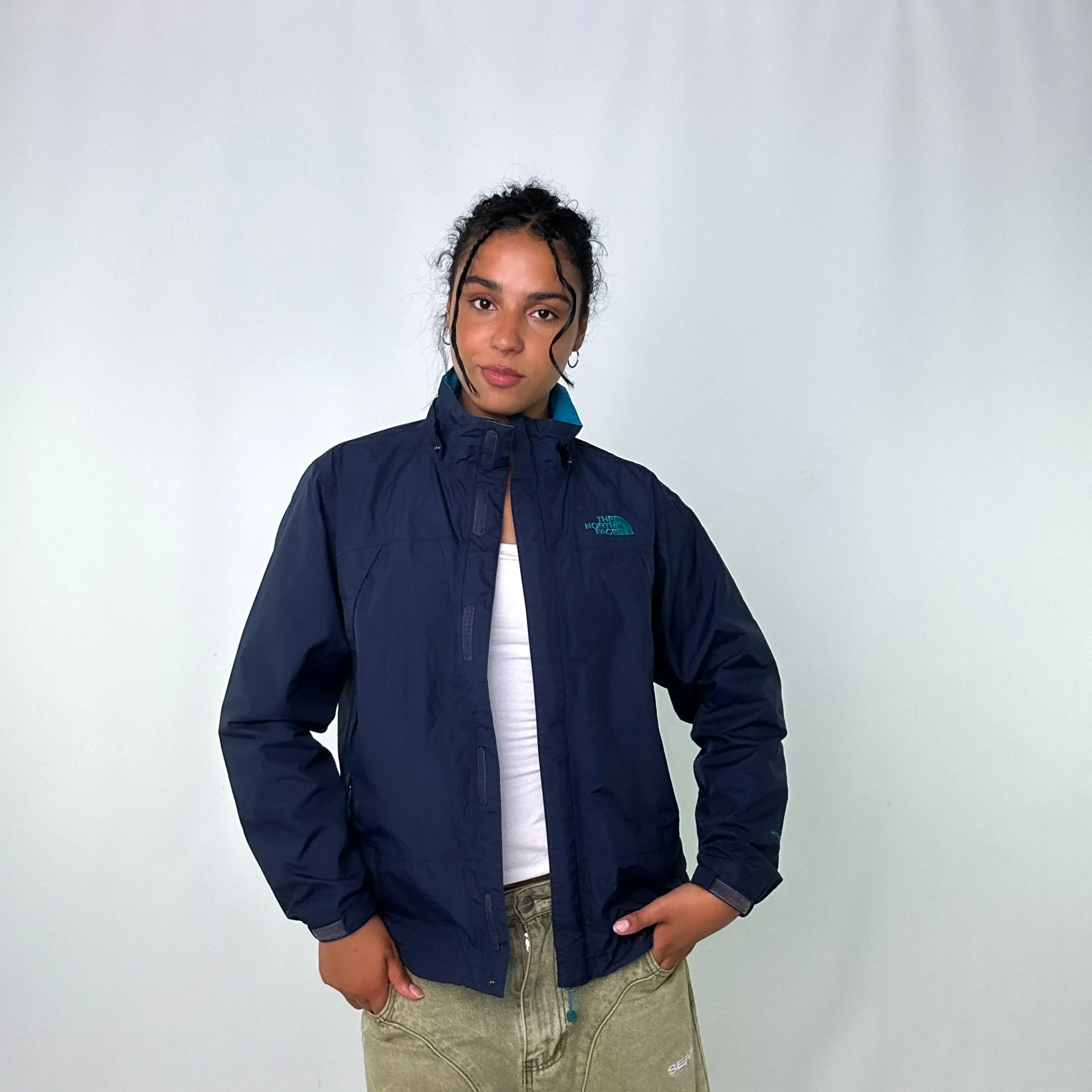 Navy Blue 90s The North Face Light Rain Jacket (M)