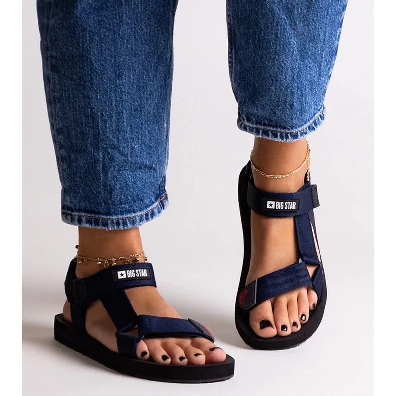 Navy blue sports sandals Big Star DD174718