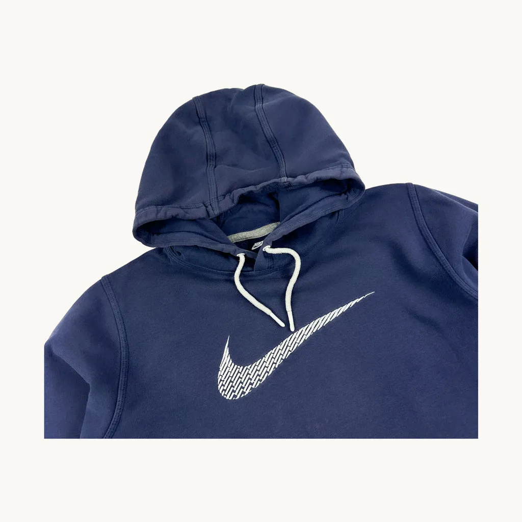 Navy Blue y2ks NIKE Hoodie Sweatshirt (L)